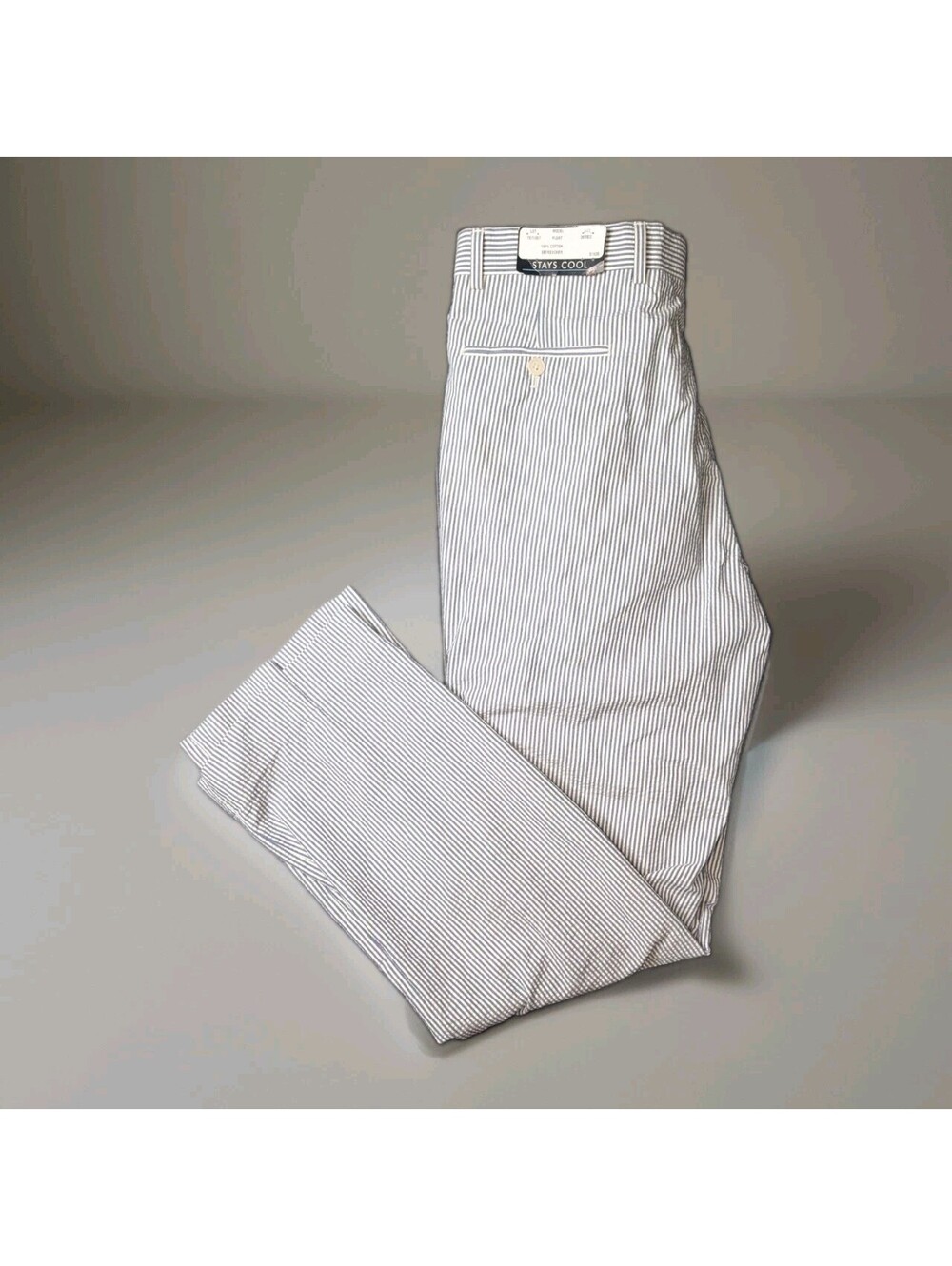 Jos A Bank Stays Cool Seersucker Pants Blue 36x32